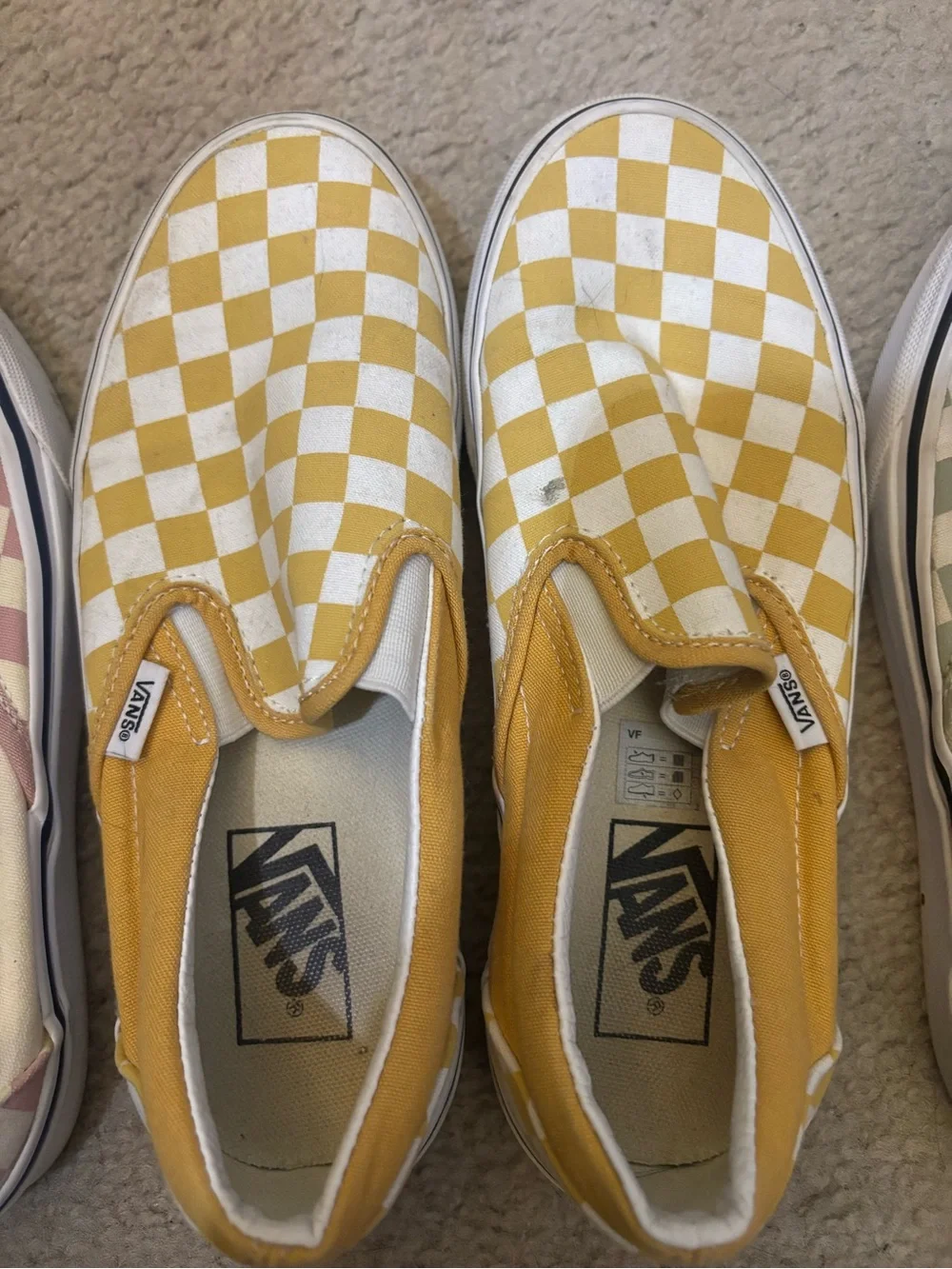 Vans Checkered Slip Ons - Yellow, Green, Pink - Price is for all 3 pairs - Picture 3 of 7